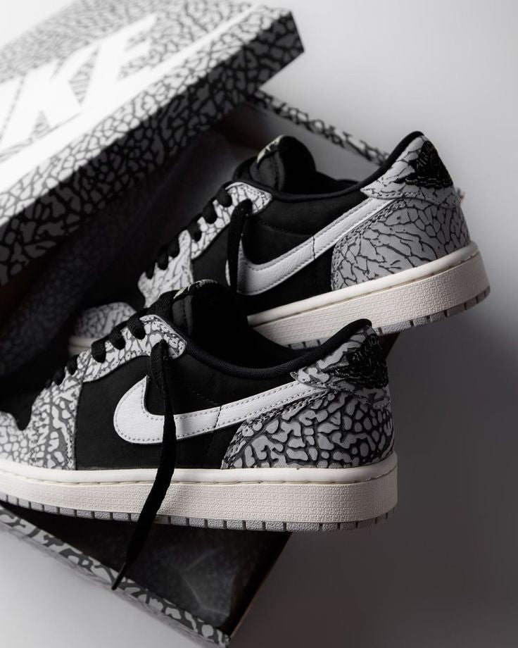 JORDAN 1 LOW BLACK ELEPHANT
