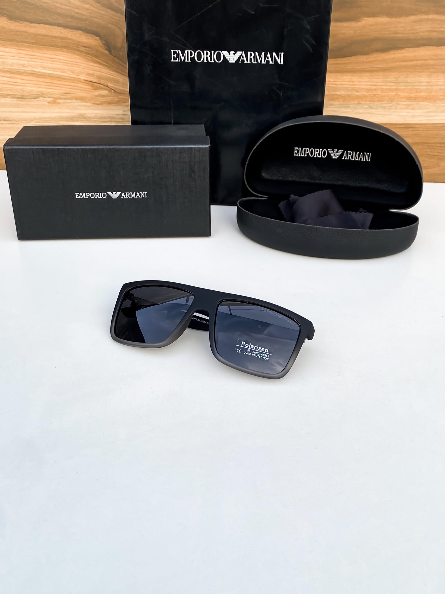 ARMANI SILVER BLACK SHADED 4001