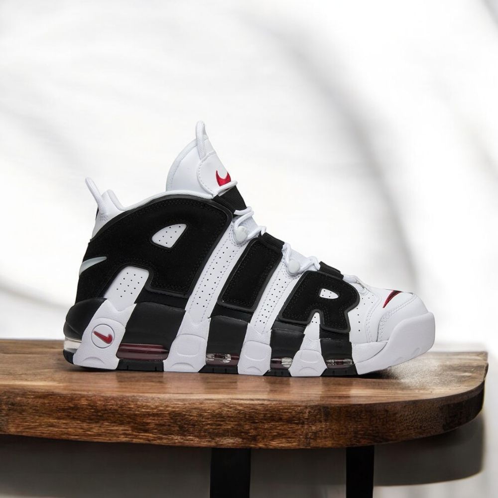 NIKE AIR MORE UPTEMPO BLACK AND WHITE