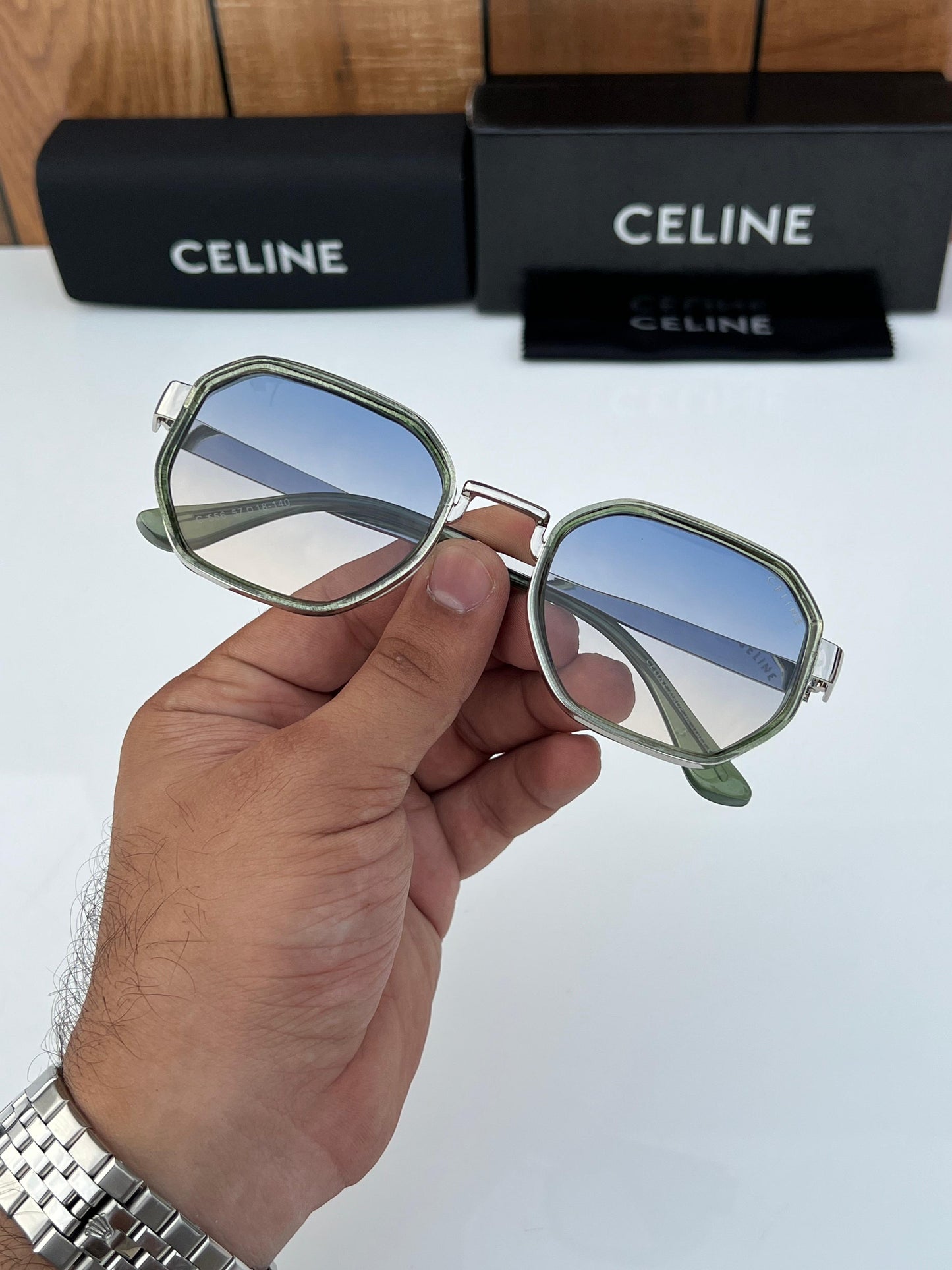 CELINE 556 SEA GREEN SUNGLASSES