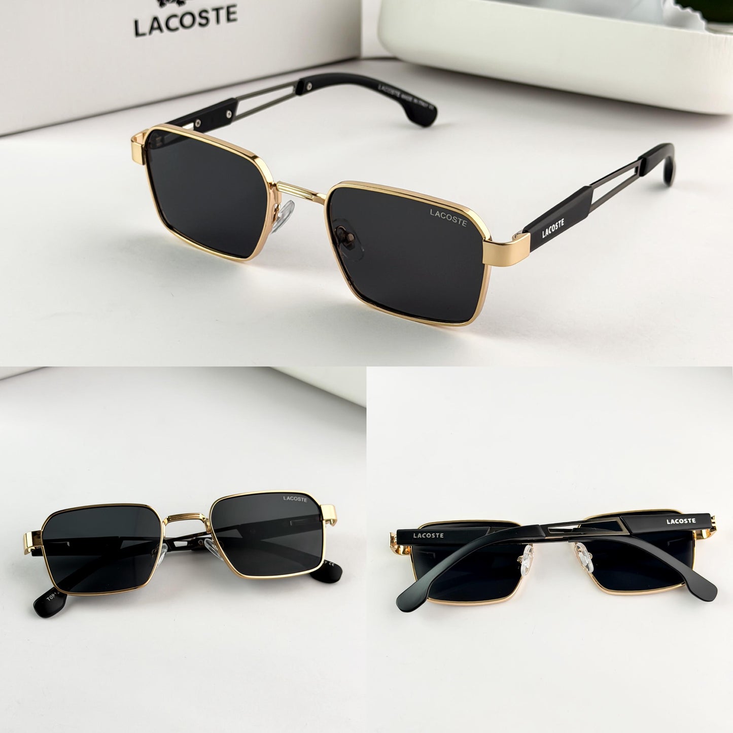 LACOSTE GOLD BLACK SUNGLASS