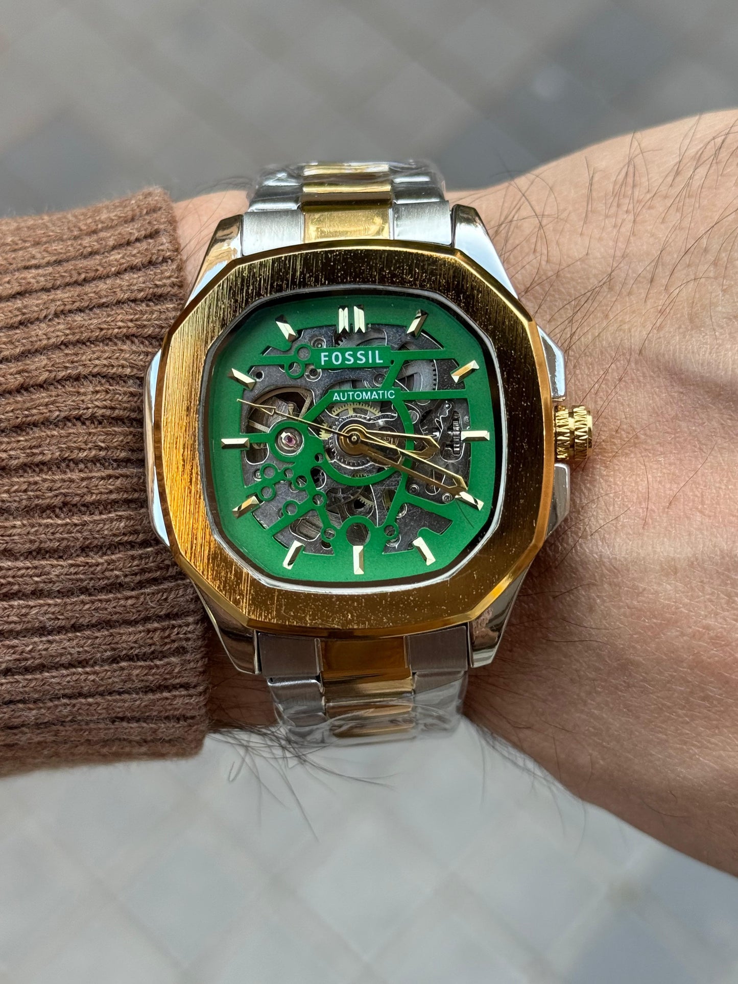 FOSSIL SKELETON SQUARE AUTOMATIC WATCH