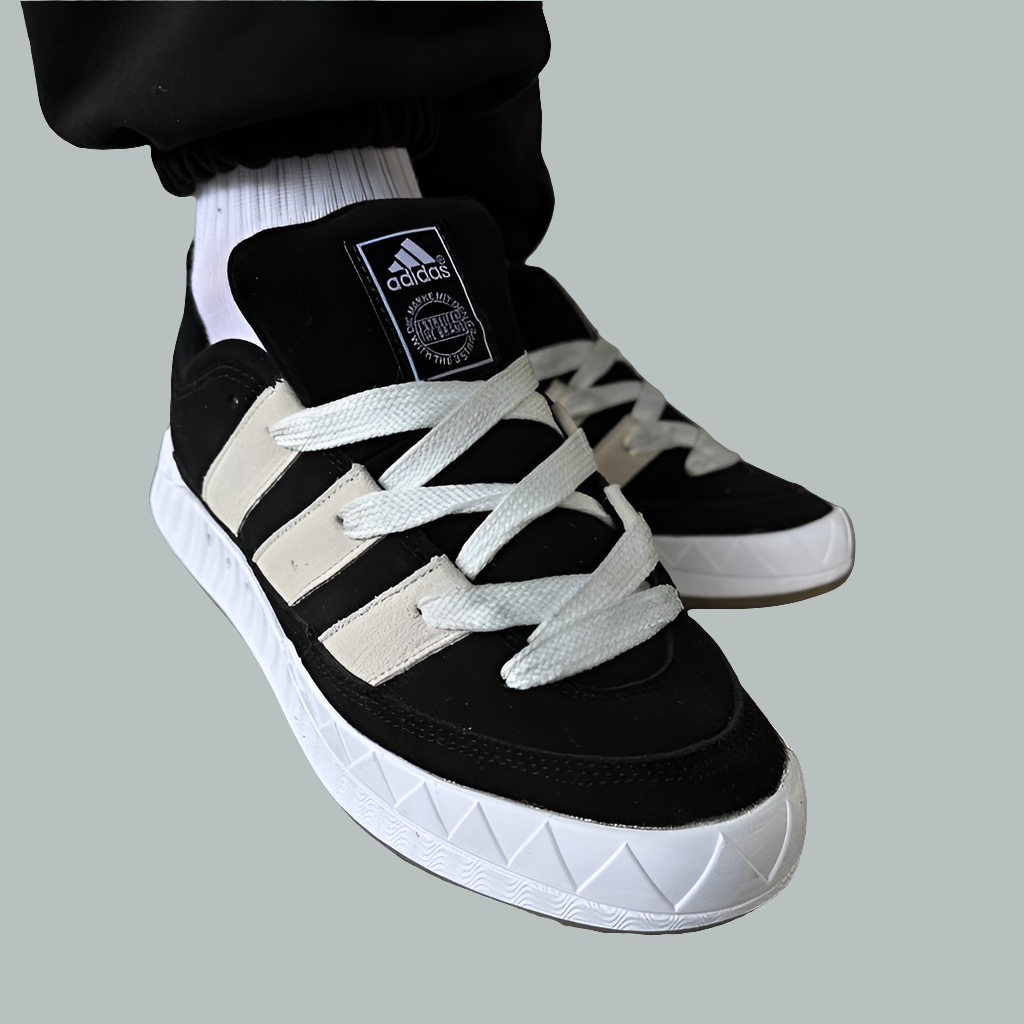ADIDAS ADIMATIC CORE BLACK AND WHITE