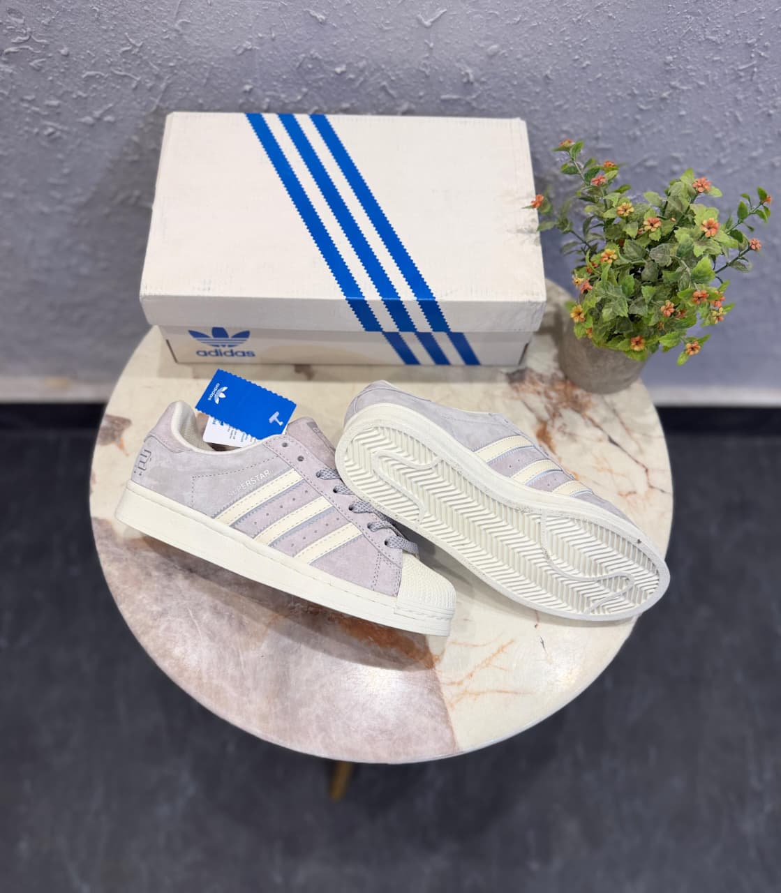 ADIDAS ORIGINALS SUPERSTAR GREY SUEDE REIGN