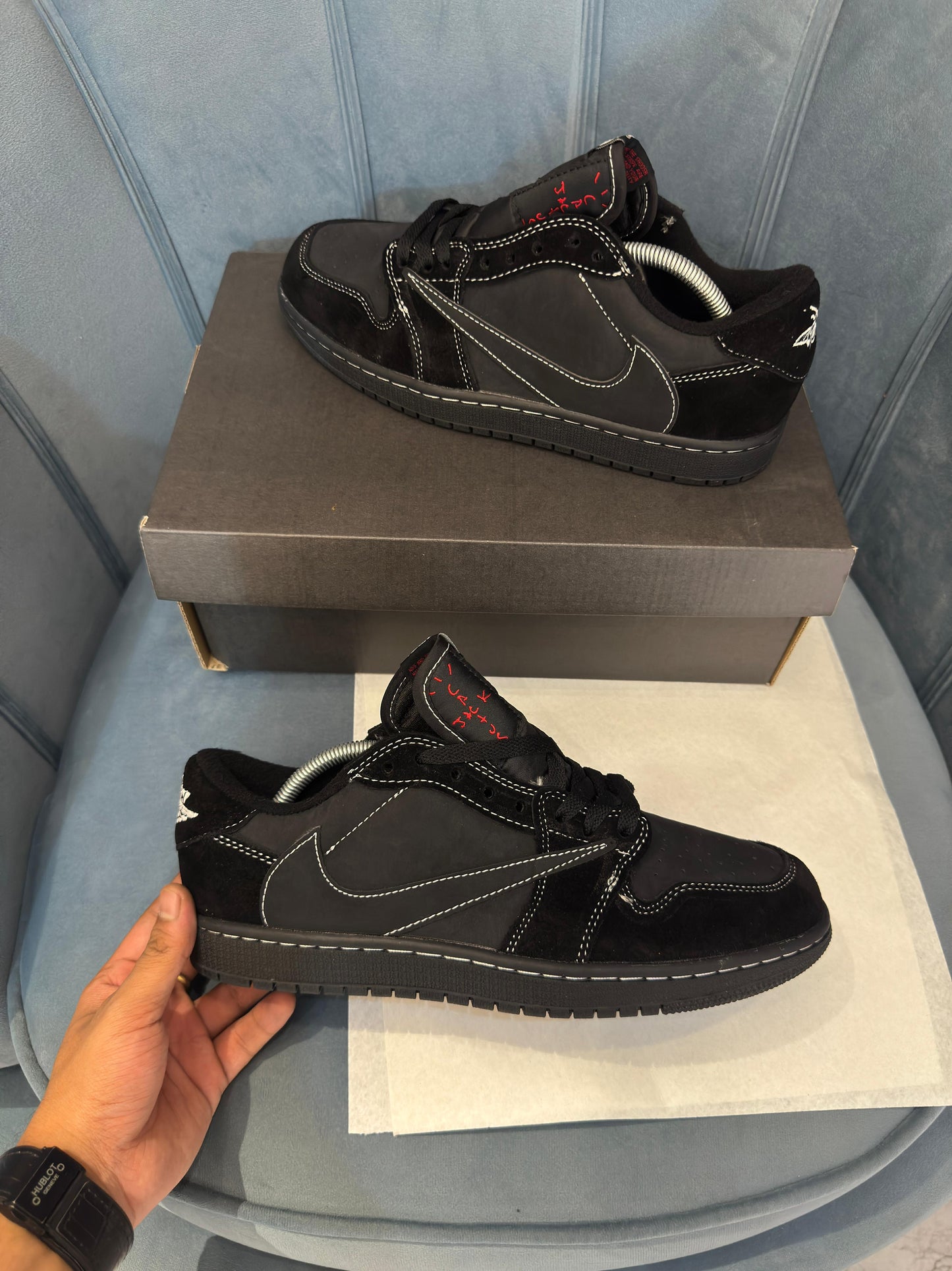 AIR JORDAN 1 LOW X TRAVIS SCOTT PHANTOM BLACK