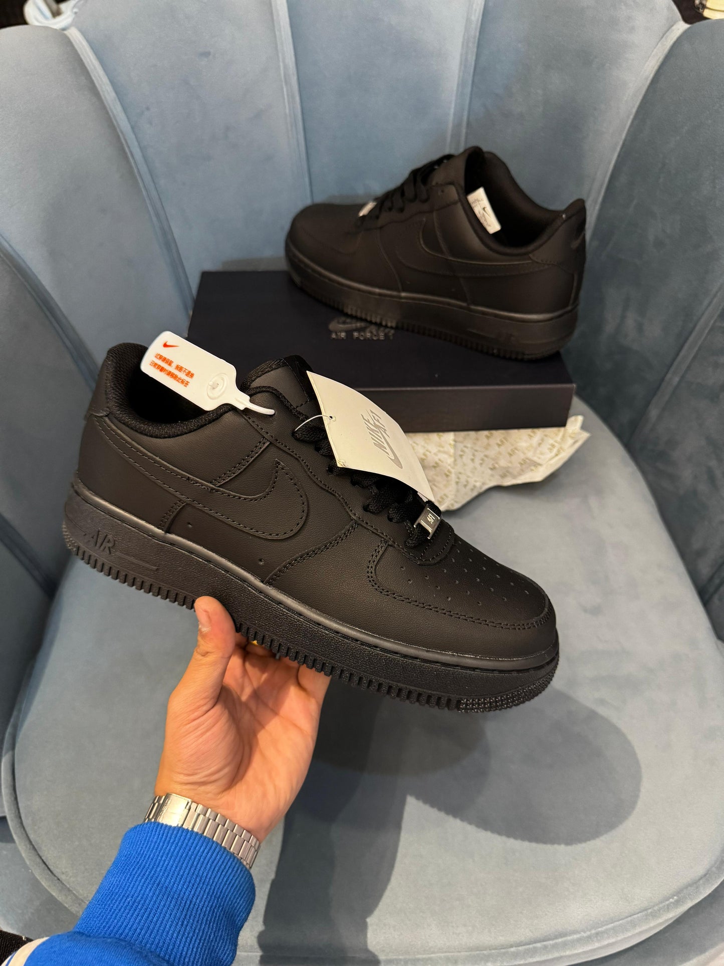AIRFORCE 1 TRIPLE BLACK FULL LEATHER