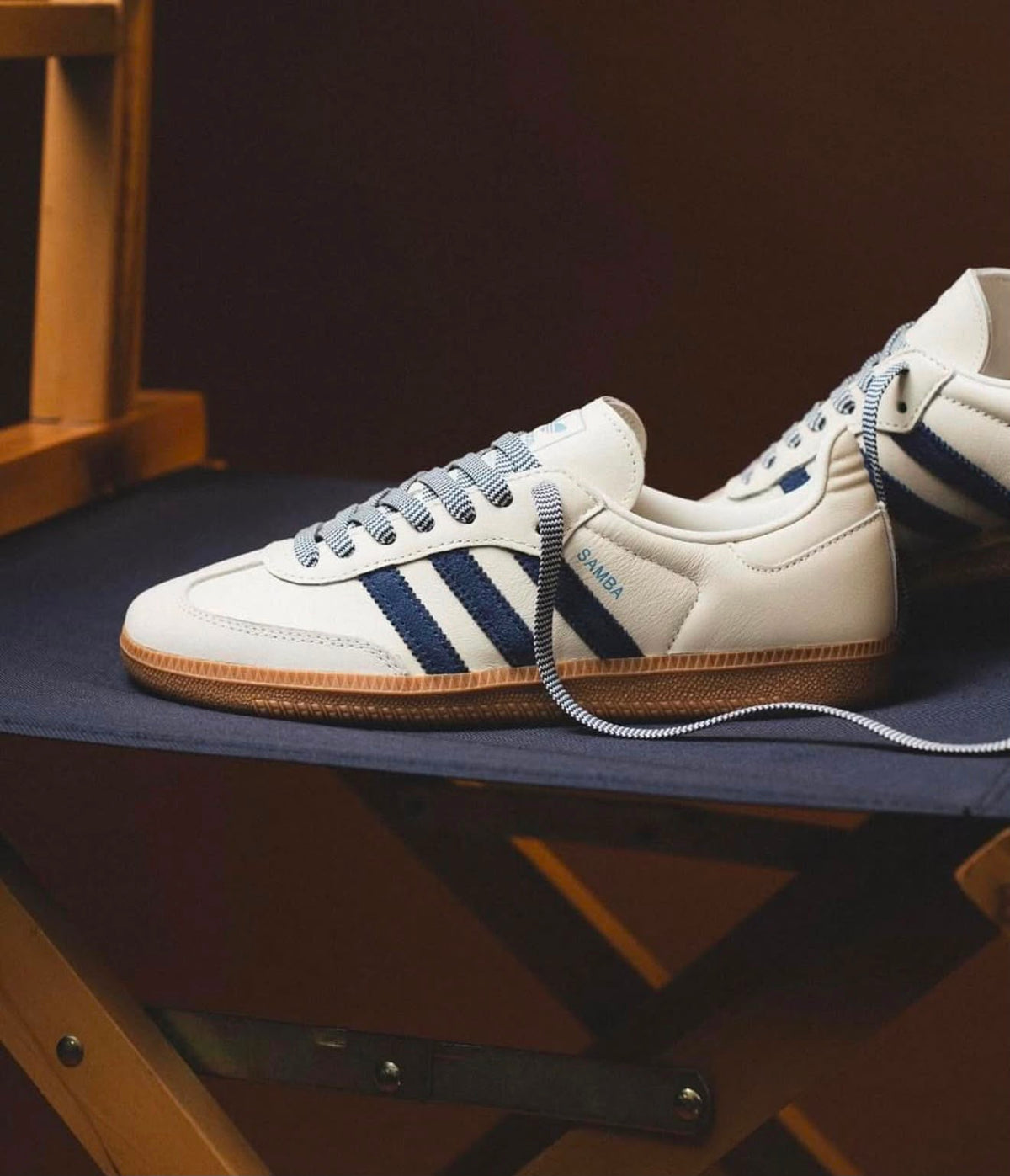ADIDAS SAMBA OG OF WHITE DARK BLUE