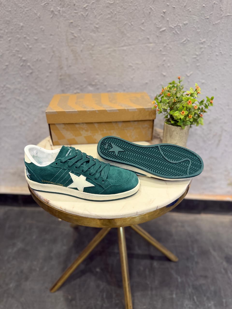 ADIDAS GOLDEN GOOSE BALL STAR GREEN SNEAKERS