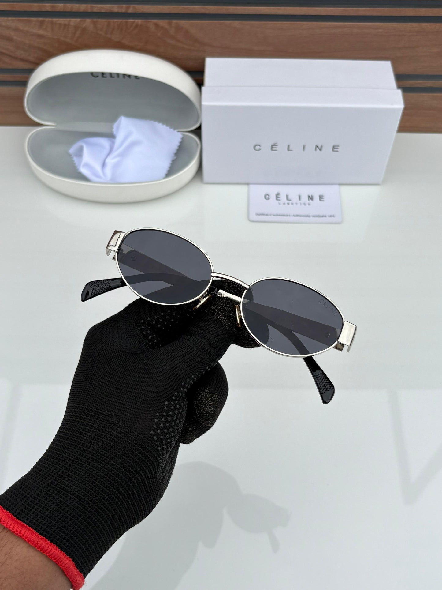 CELINE 1002 SILVER BLACK