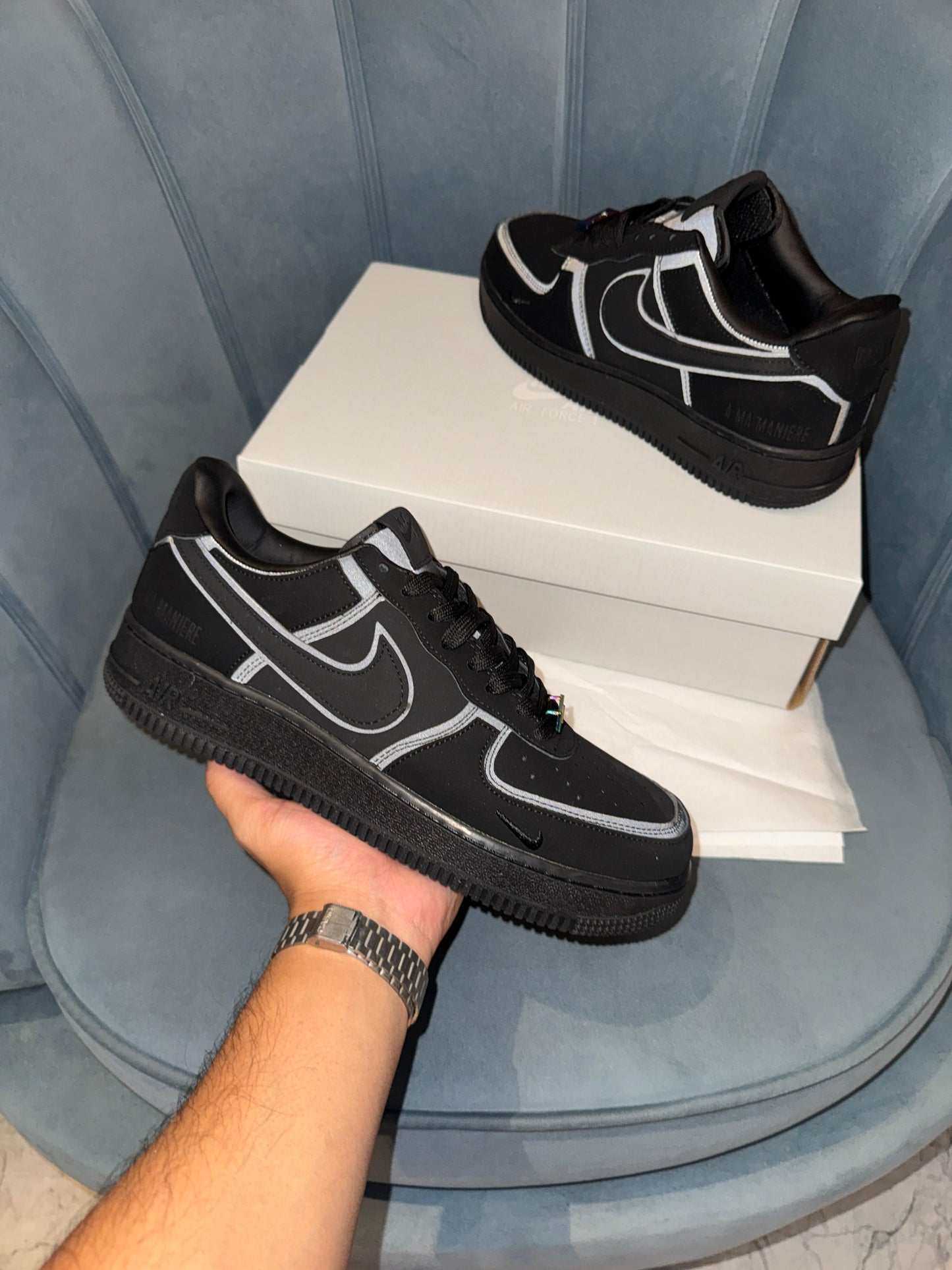 NIKE AIRFORCE 1 BLACK MA MANIERA