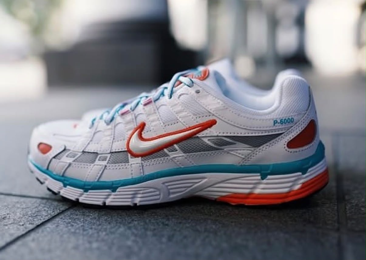NIKE P 6000 TRAINER WHITE RED BLUE