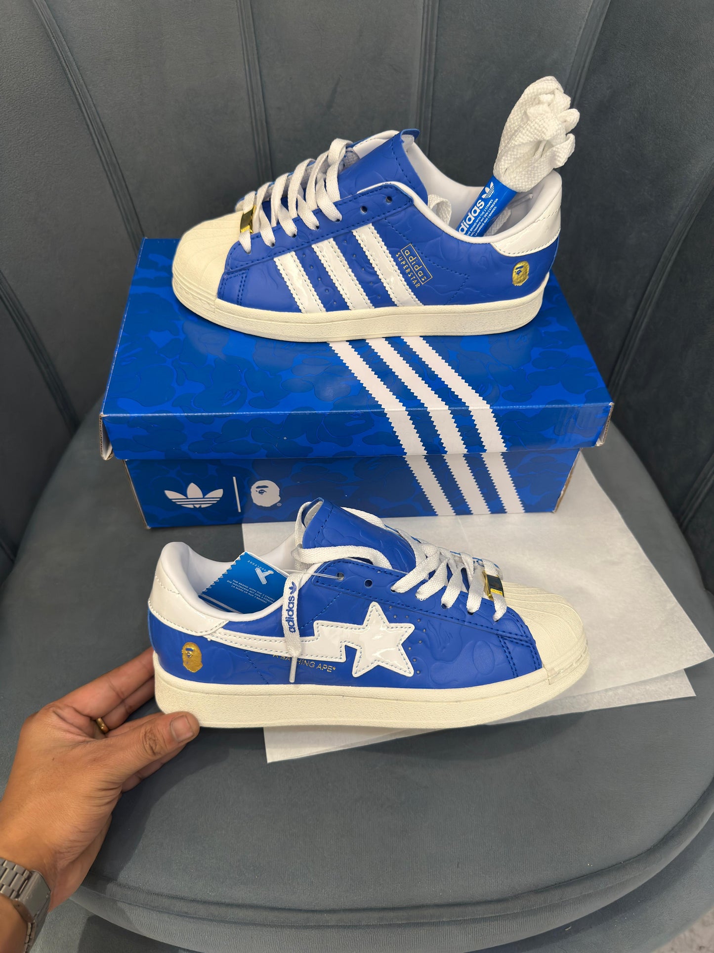 ADIDAS ORIGINALS SUPERSTAR BAPE SKY BLUE