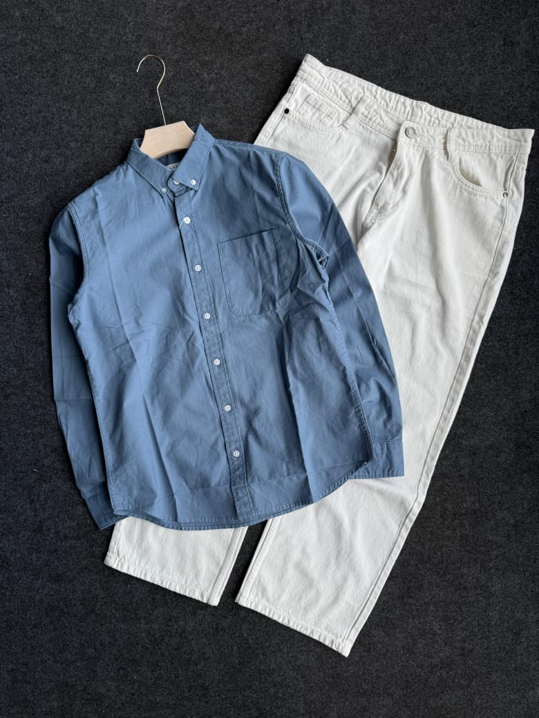 BAGGY PANT PLAIN SHIRT COMBO