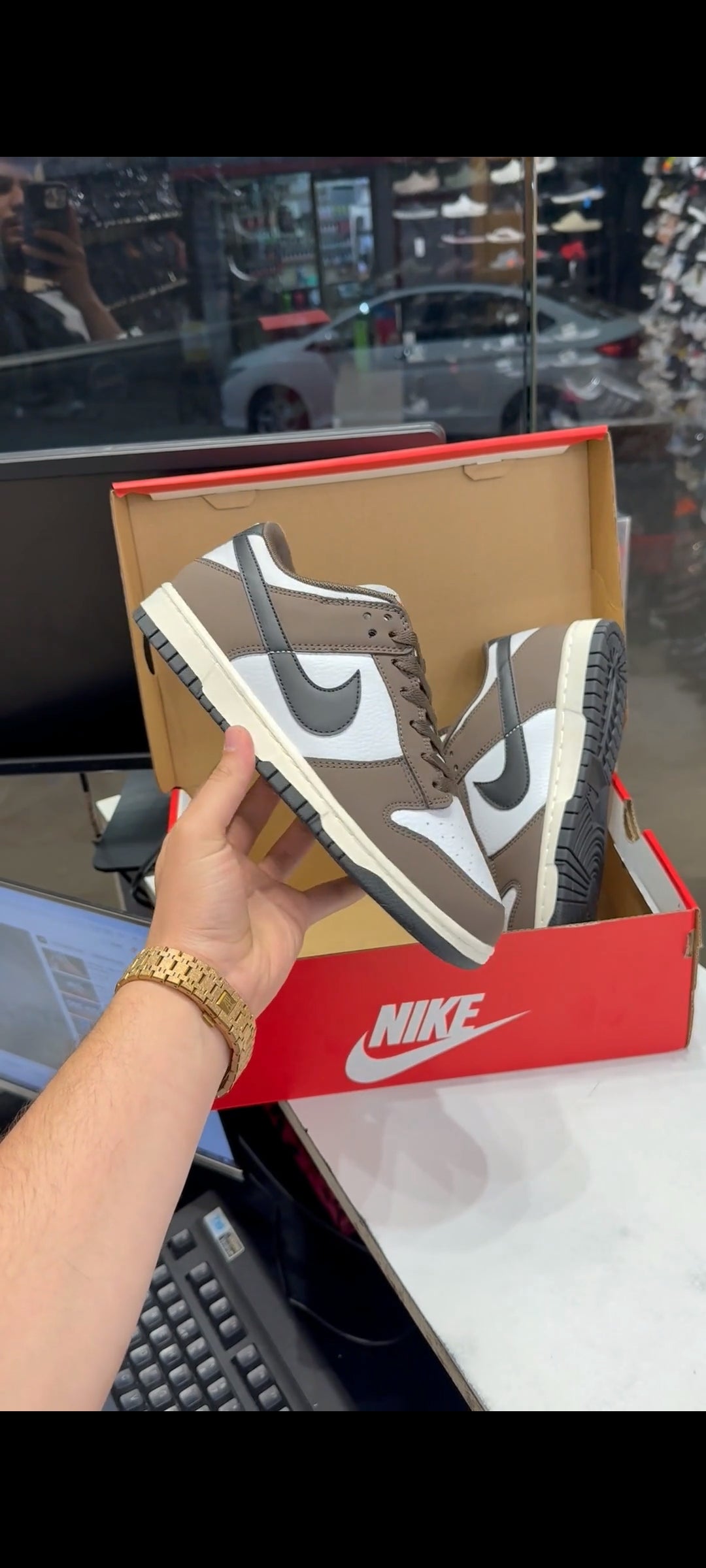 NIKE SB DUNK BROWN BLACK TICK