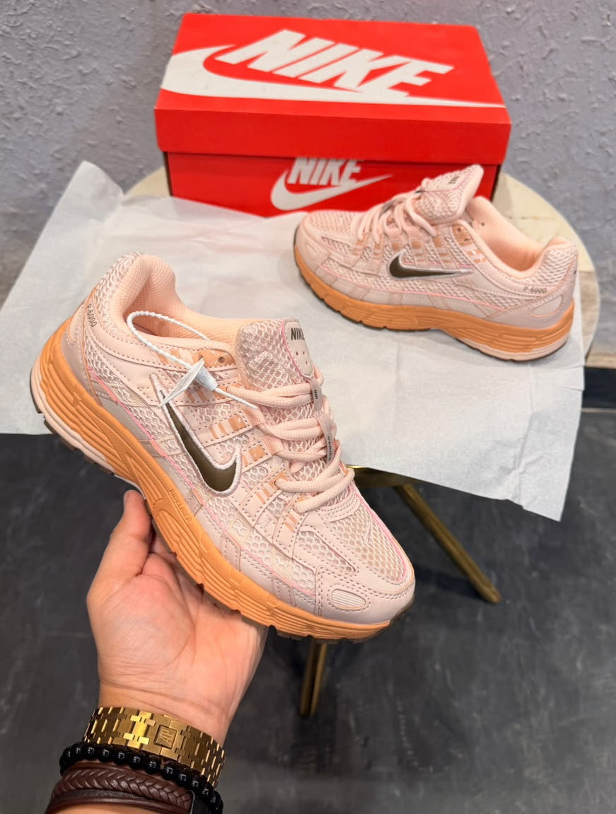 NIKE P 6000 TRAINER BROWN PINK