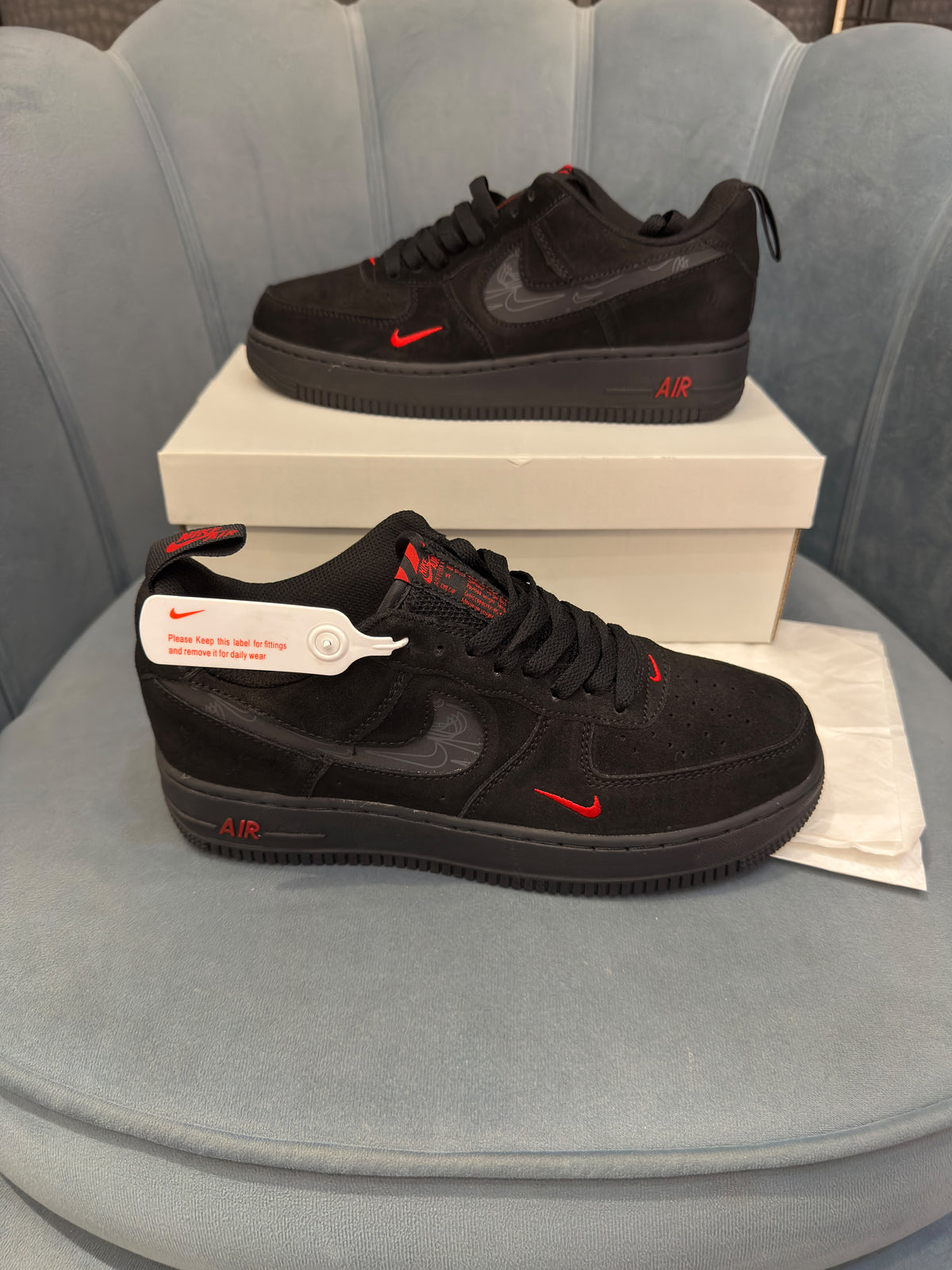 NIKE AIRFORCE  COOL GREY REFLECTIVE