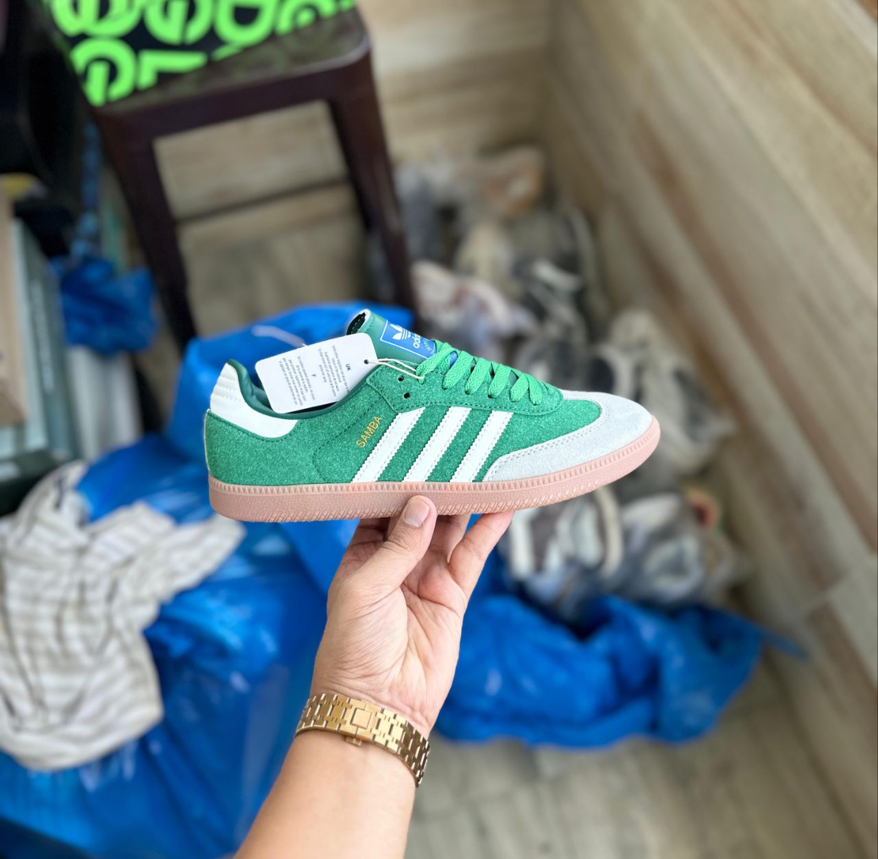 ADIDAS SAMBA 2023 GREEN GREY
