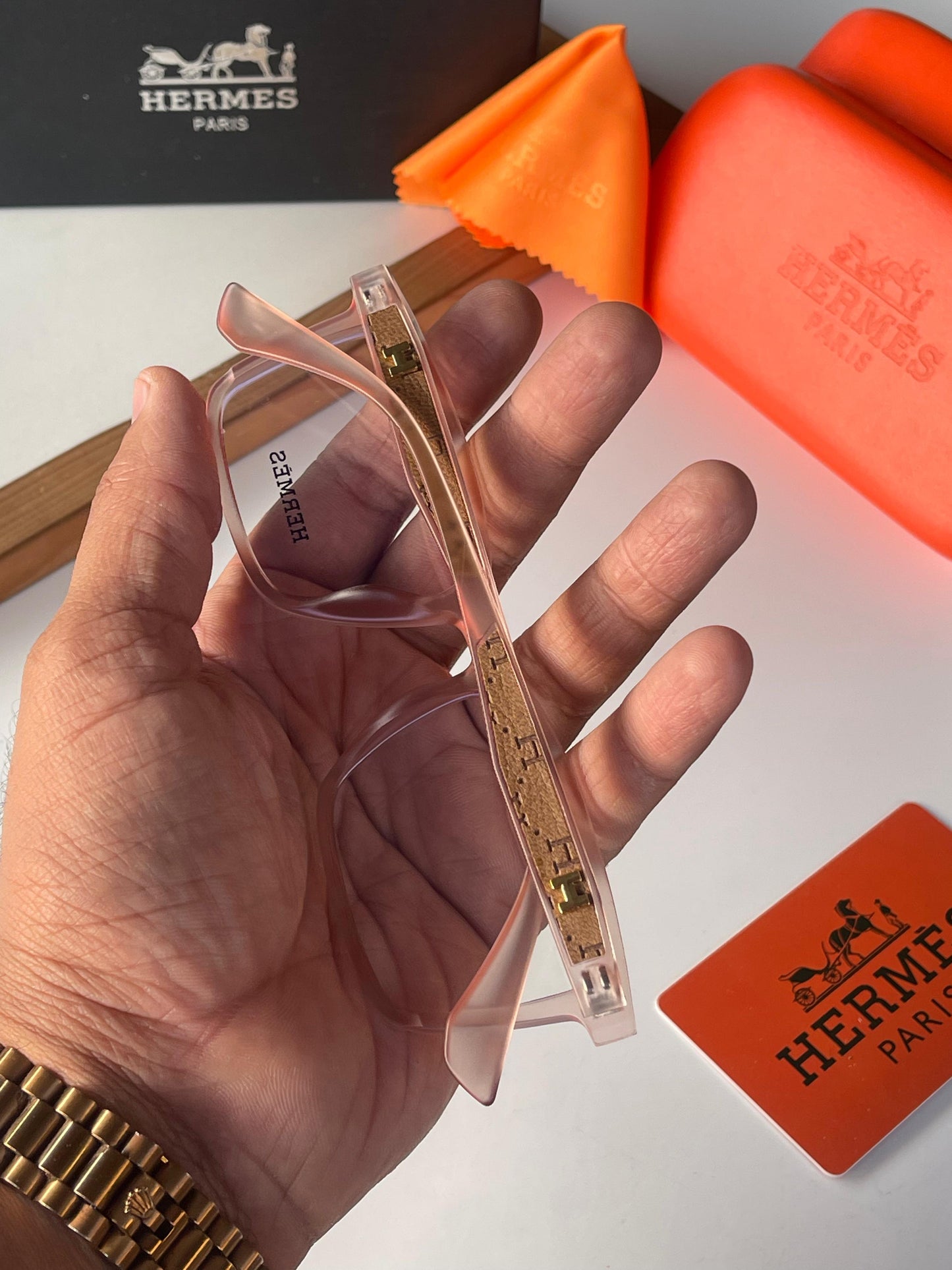 HERMES TRANSPARENT SUNGLASS