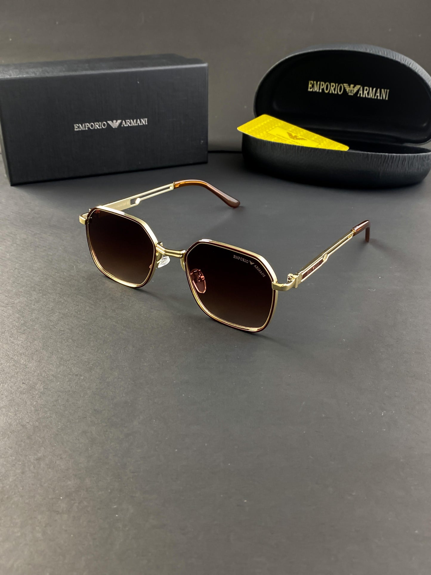 ARMANI GOLD BROWN SUNGLASS