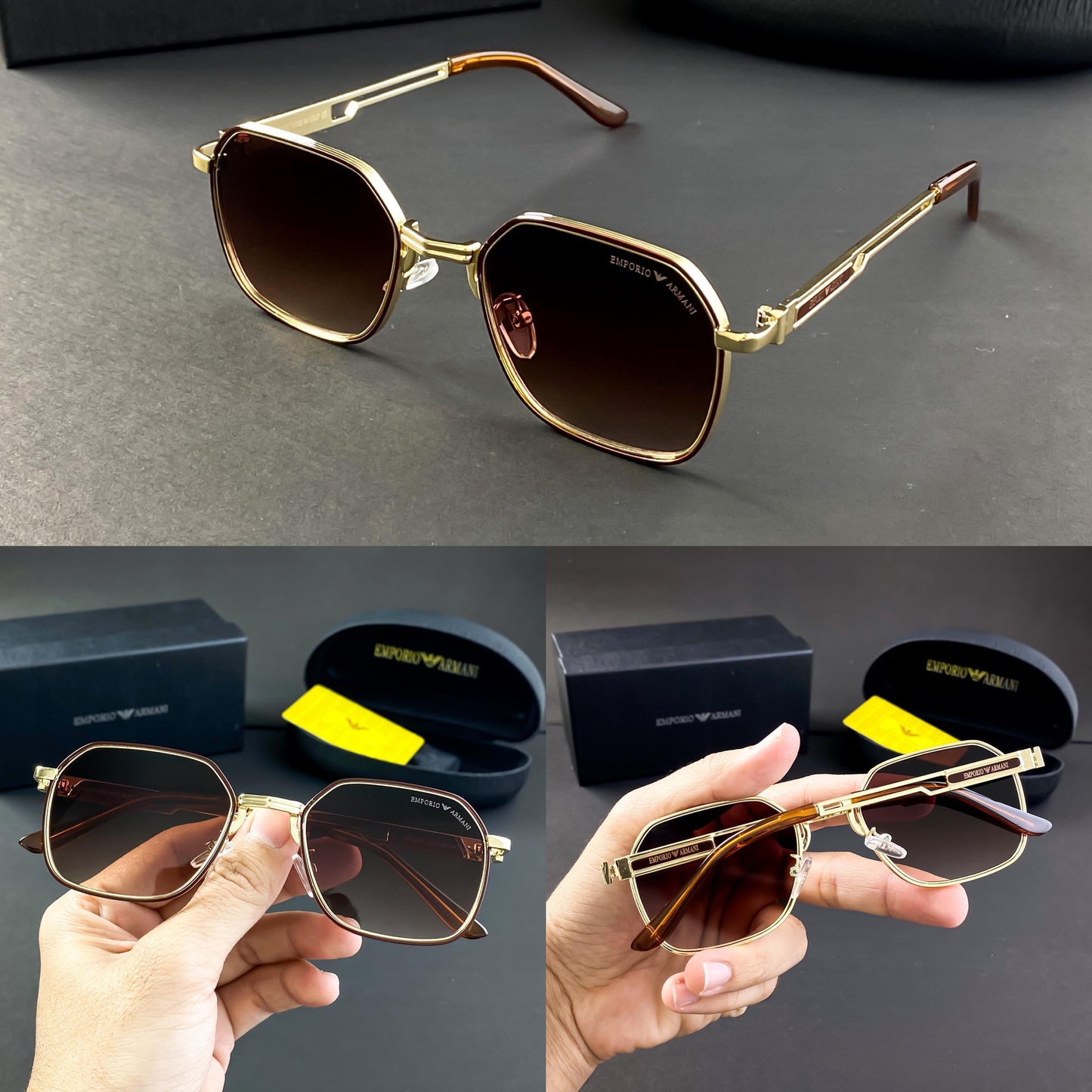 ARMANI GOLD BROWN SUNGLASS