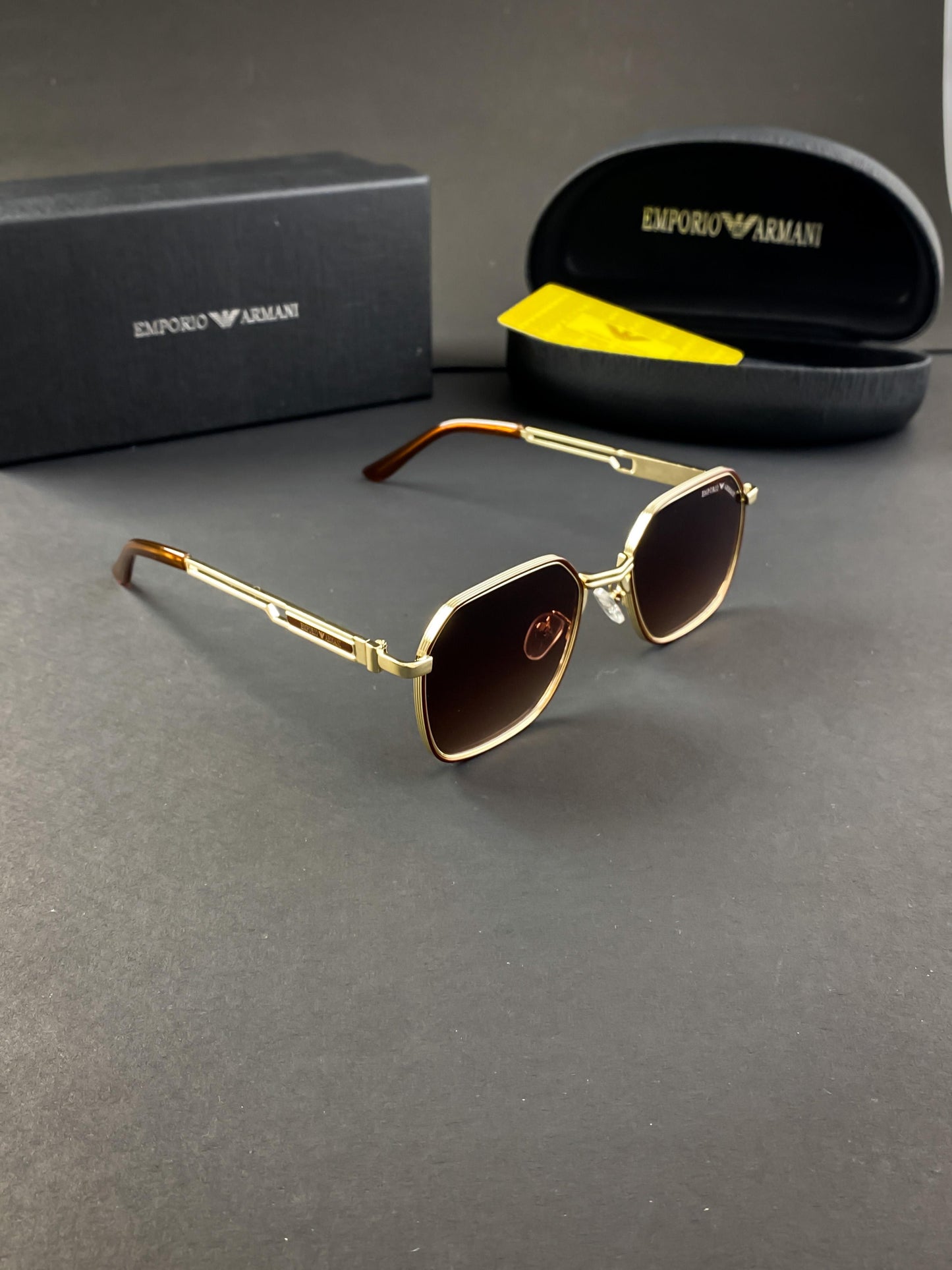 ARMANI GOLD BROWN SUNGLASS