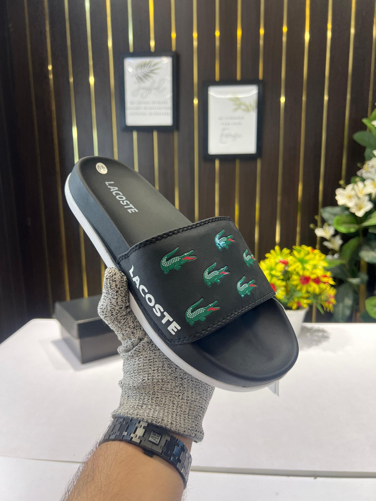 LACOSTE PREMIUM SLIDES