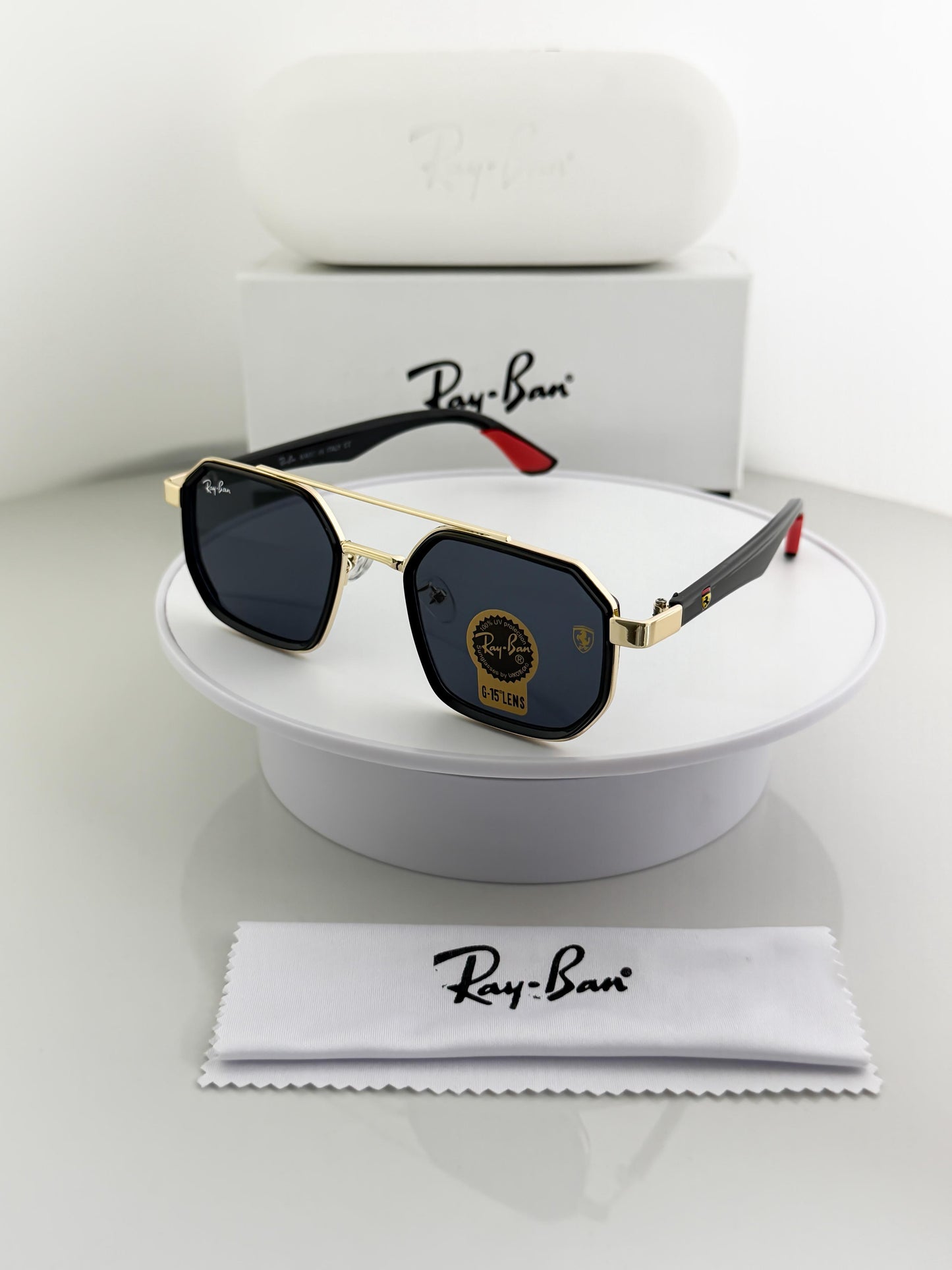 RAYBAN GLOD BLACK SUNGLASSES