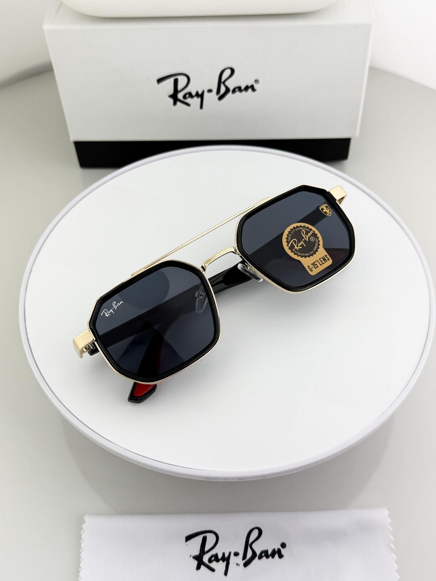 RAYBAN GLOD BLACK SUNGLASSES
