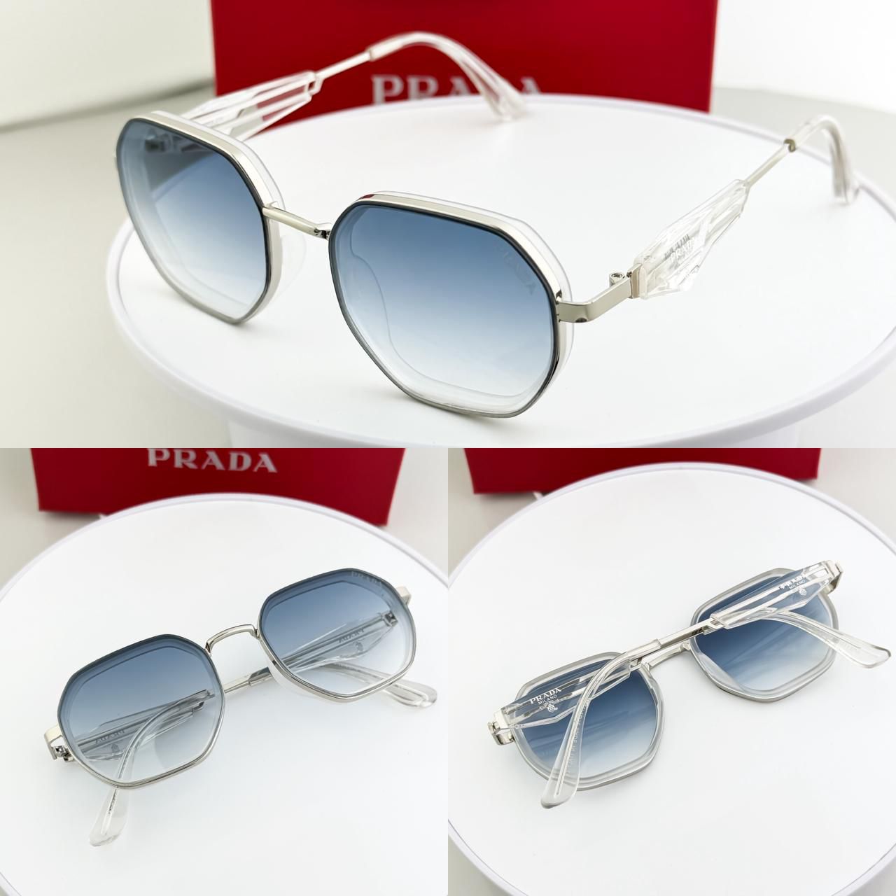 PRADA SILVER SUNGLASSES