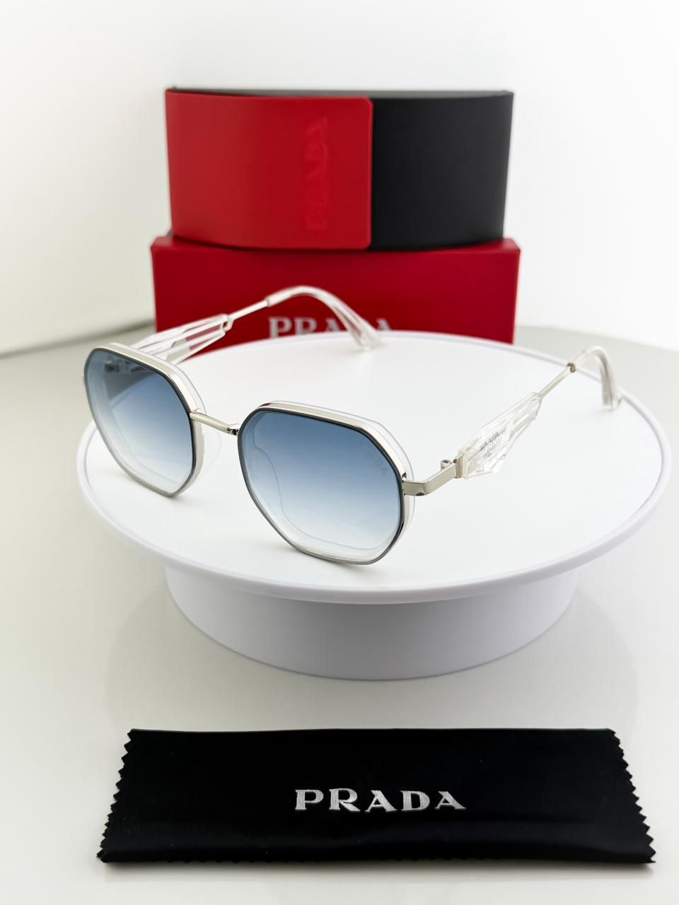 PRADA SILVER SUNGLASSES