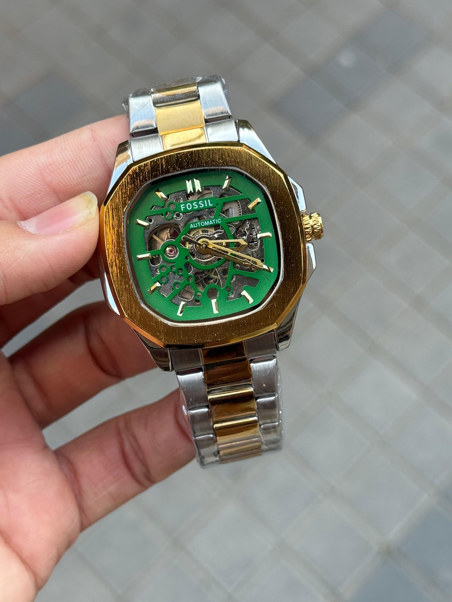 FOSSIL SKELETON SQUARE AUTOMATIC WATCH