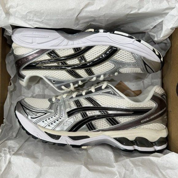ASICS GEL KAYANO 14 CREAM BLACK / METALLIC PLUM
