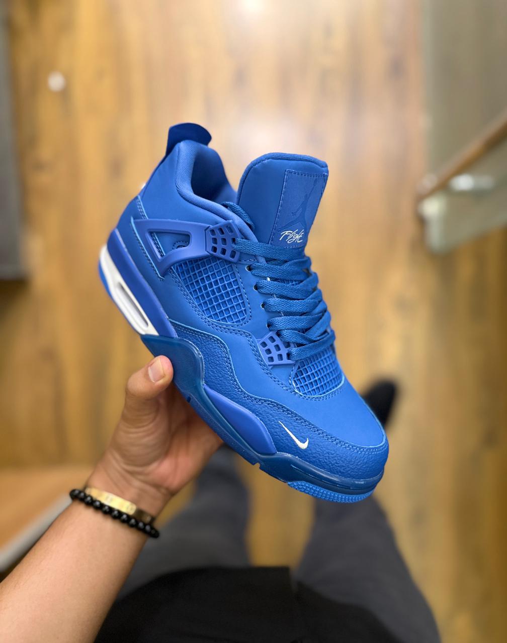 AIR JORDANS RETRO 4 NIGEL SYLVESTER BLUE
