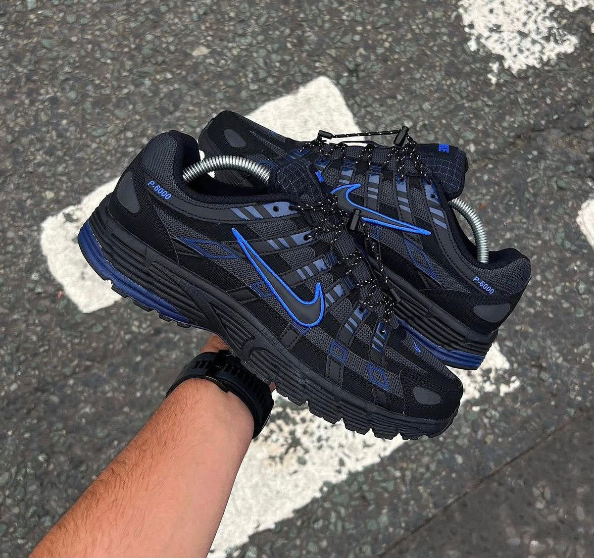 NIKE P 6000 BLACK ROYAL BLUE