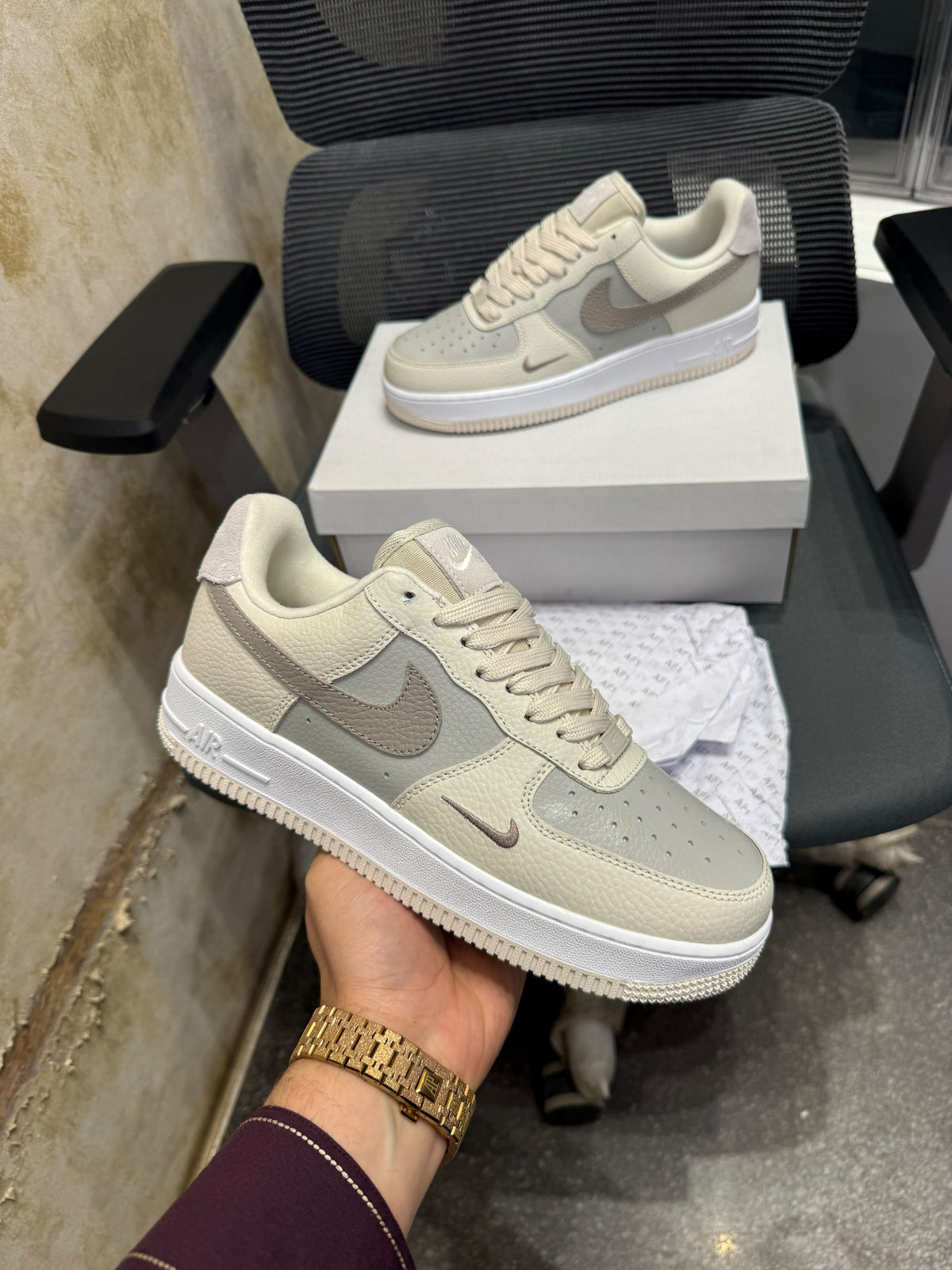 NIKE AIRFORCE 1 OREWOOD BROWN IRONSTONE