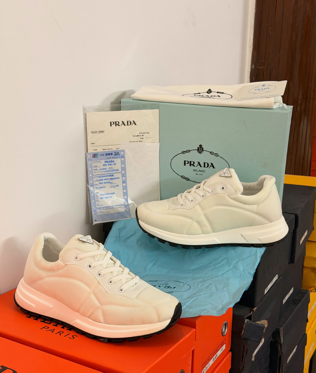 PRADA MILANO WHITE SNEAKERS