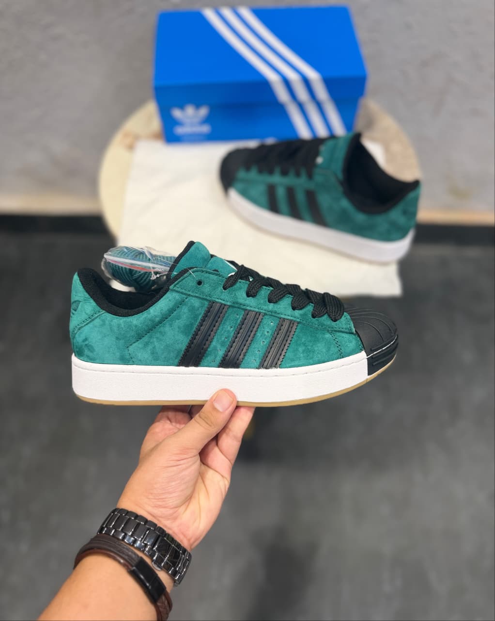 ADIDAS ORIGINALS SUPERSTAR 2ND GENERATION DARK GREEN