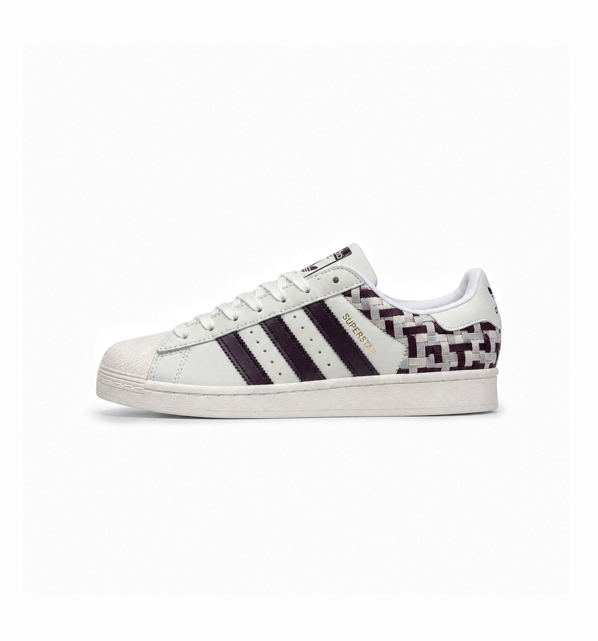 ADIDAS SUPERSTAR ORIGINALS WOVEN WHITE BLACK