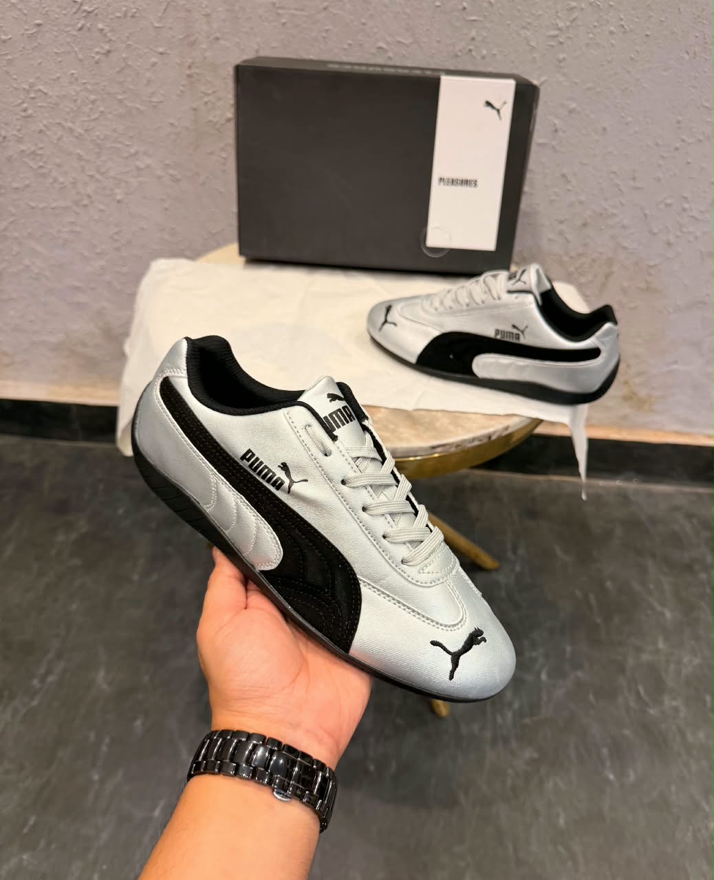 PUMA SPEED CAT FULL METALLIC SILVER