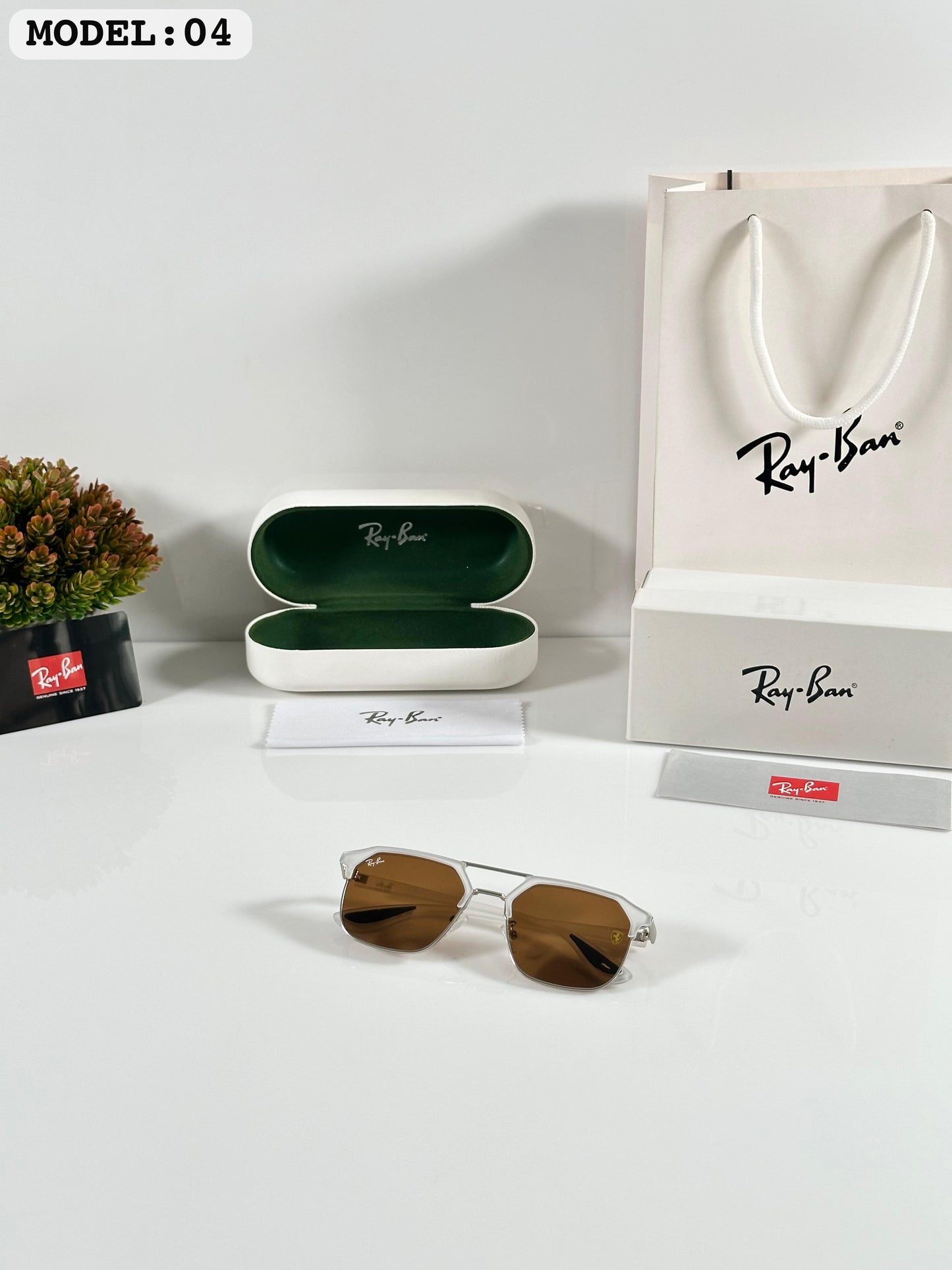 RAYBAN 04 ICE BROWN