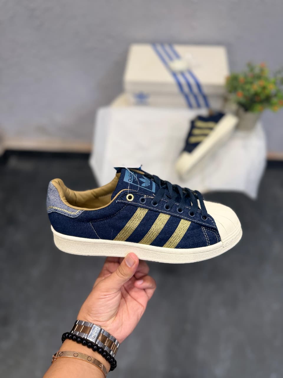 ADIDAS ORIGINAL SUPERSTAR DENIM DARK BLUE SECOND GENERATION 2025