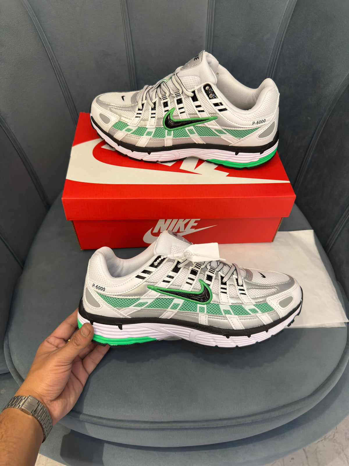 NIKE P 6000 TRAINER METALLIC GREEN