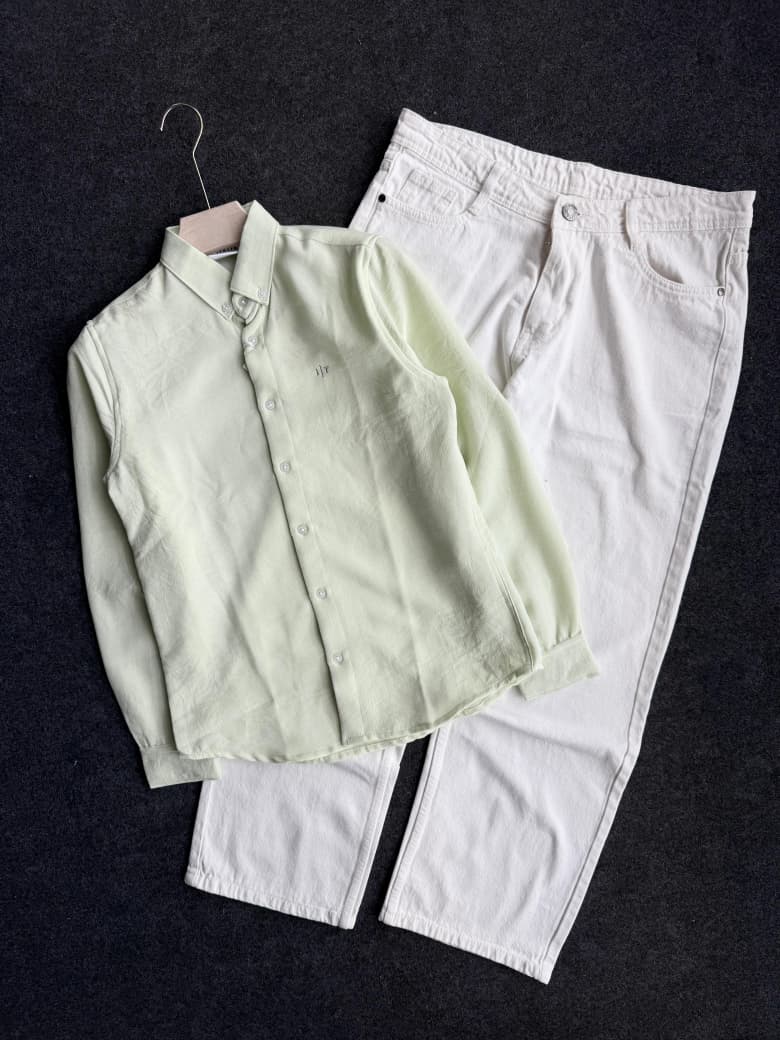 BAGGY PANT PLAIN SHIRT COMBO