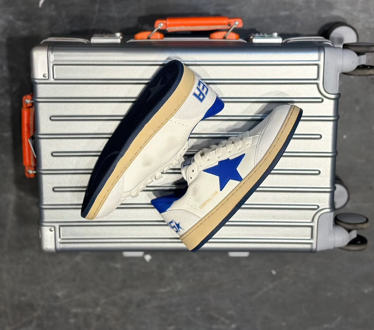 ADIDAS GOLDEN GOOSE BALL STAR WHITE BLUE SNEAKERS