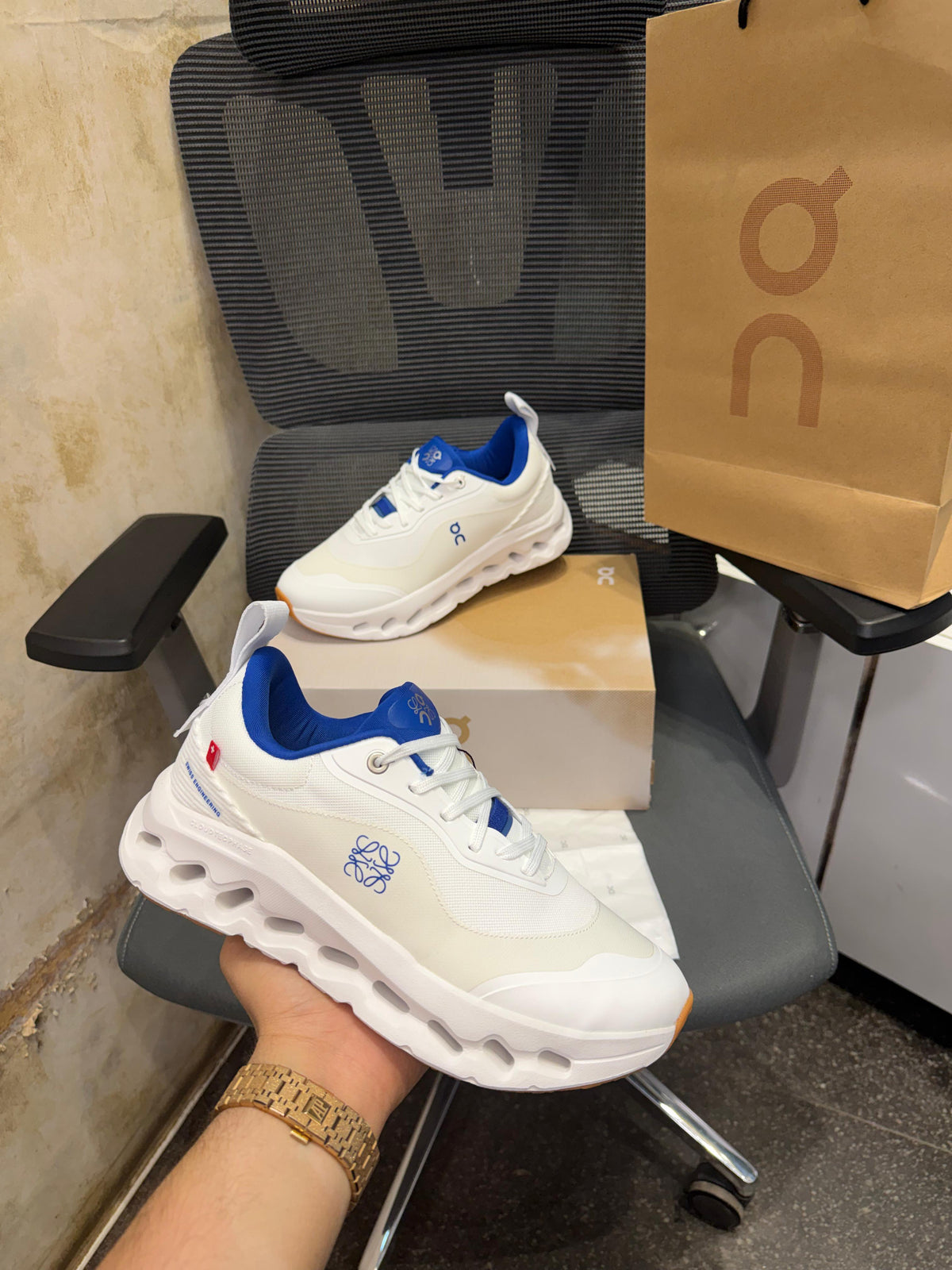 LOEWE X ON CLOUDTILT 2.0 WHITE NAVY