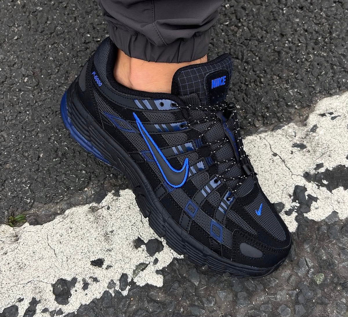 NIKE P 6000 BLACK ROYAL BLUE