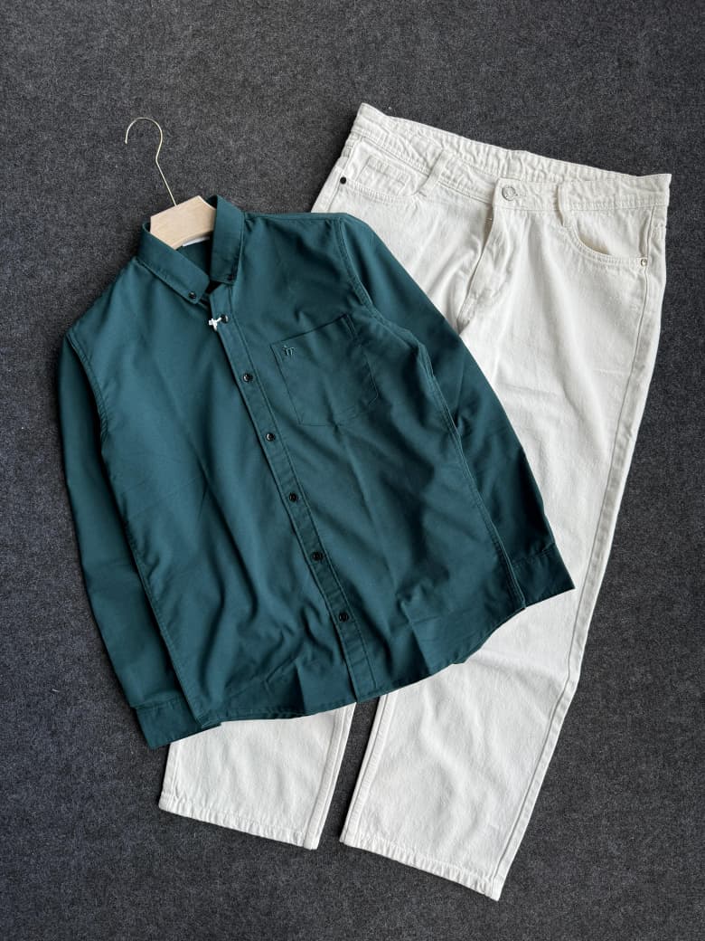 BAGGY PANT PLAIN SHIRT COMBO