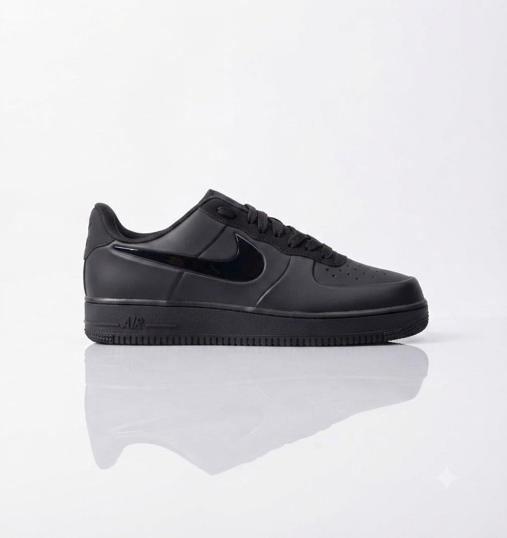 NIKE AIRFORCE FOAMPOSITE PRO METALLIC BLUE BLACK