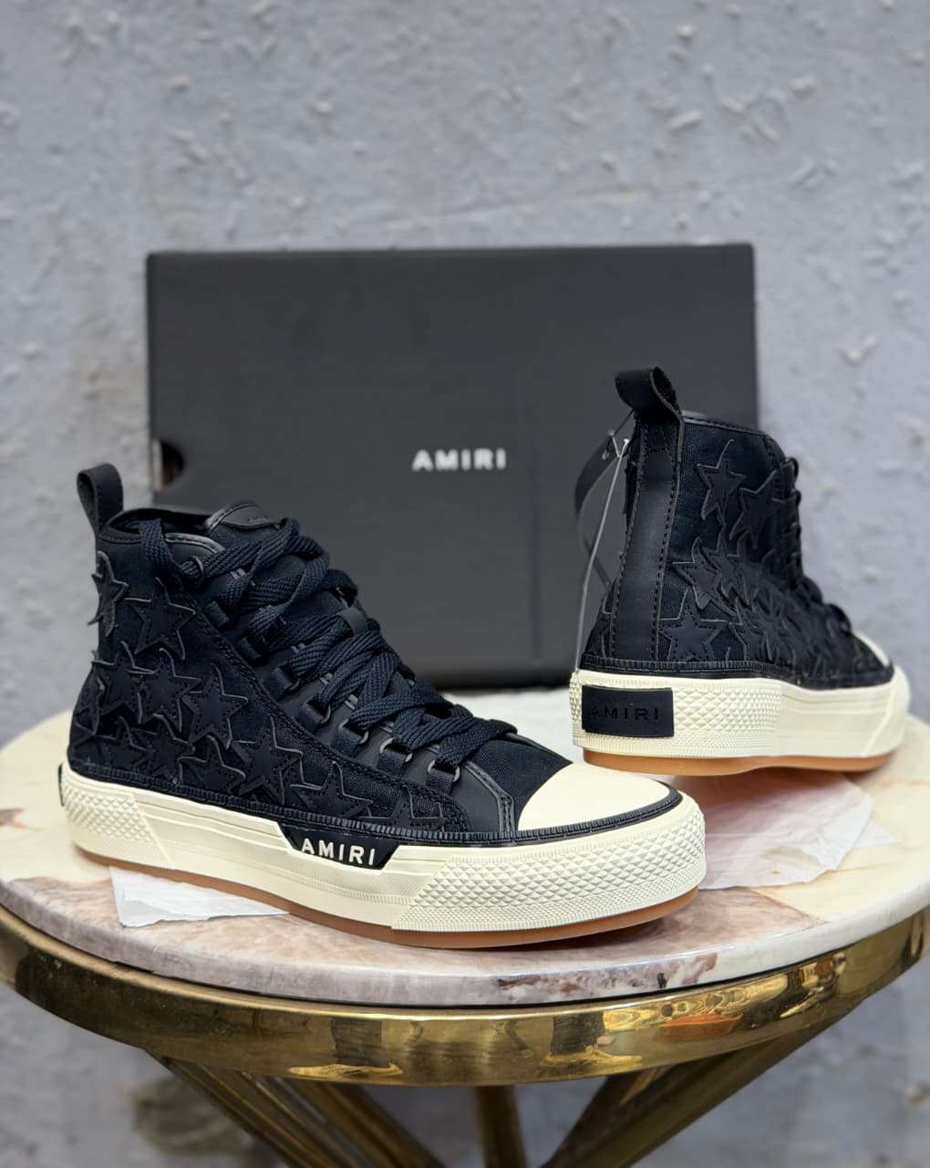 AMRI USA MUJER STAR HIGH BLACK SNEAKERS