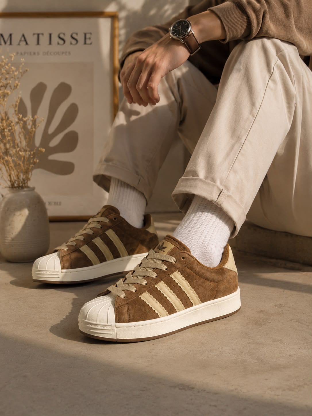 ADIDAS ORIGINALS SUPERSTAR SUEDE TAN